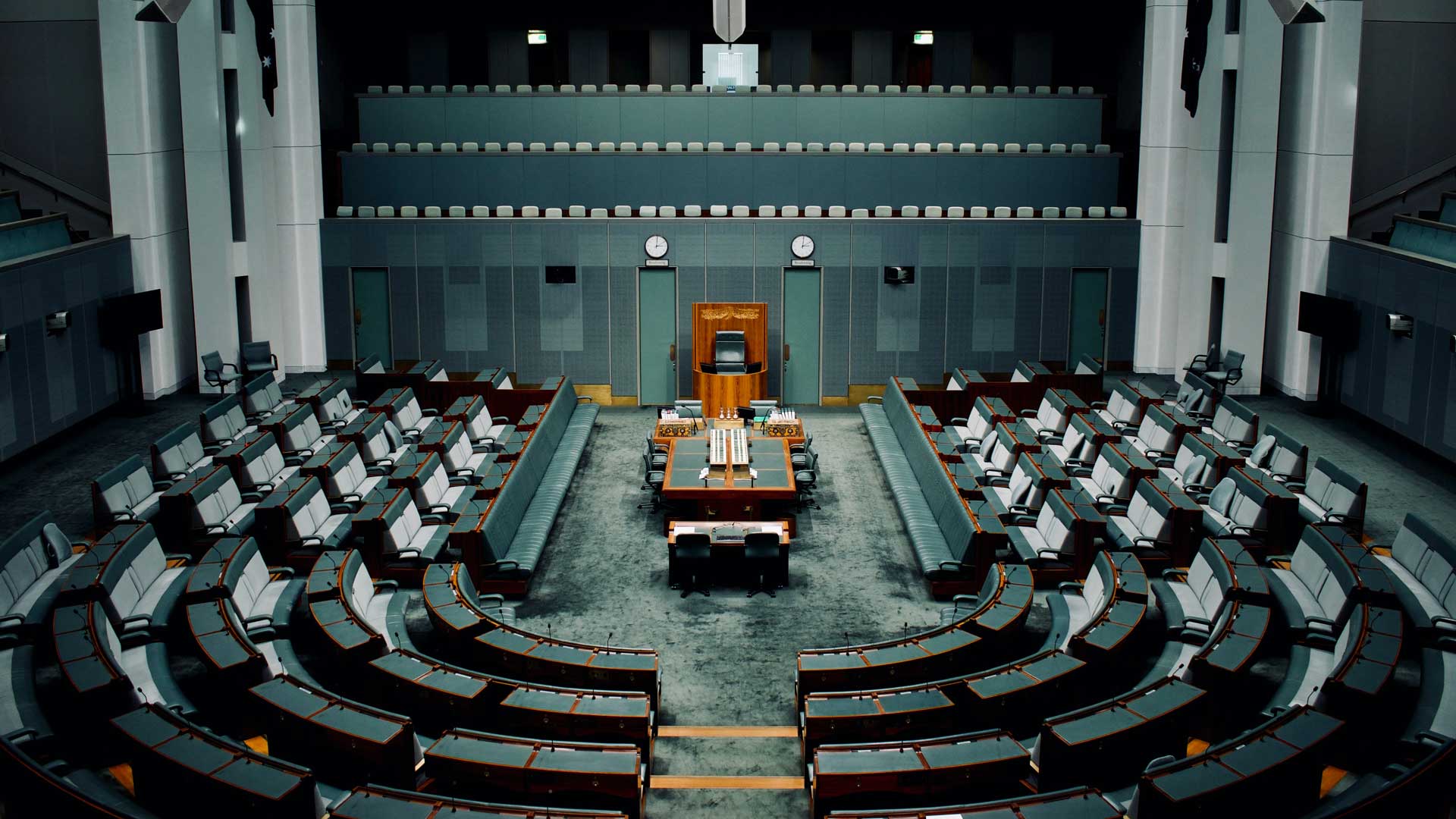 Empty chambers in Parliament