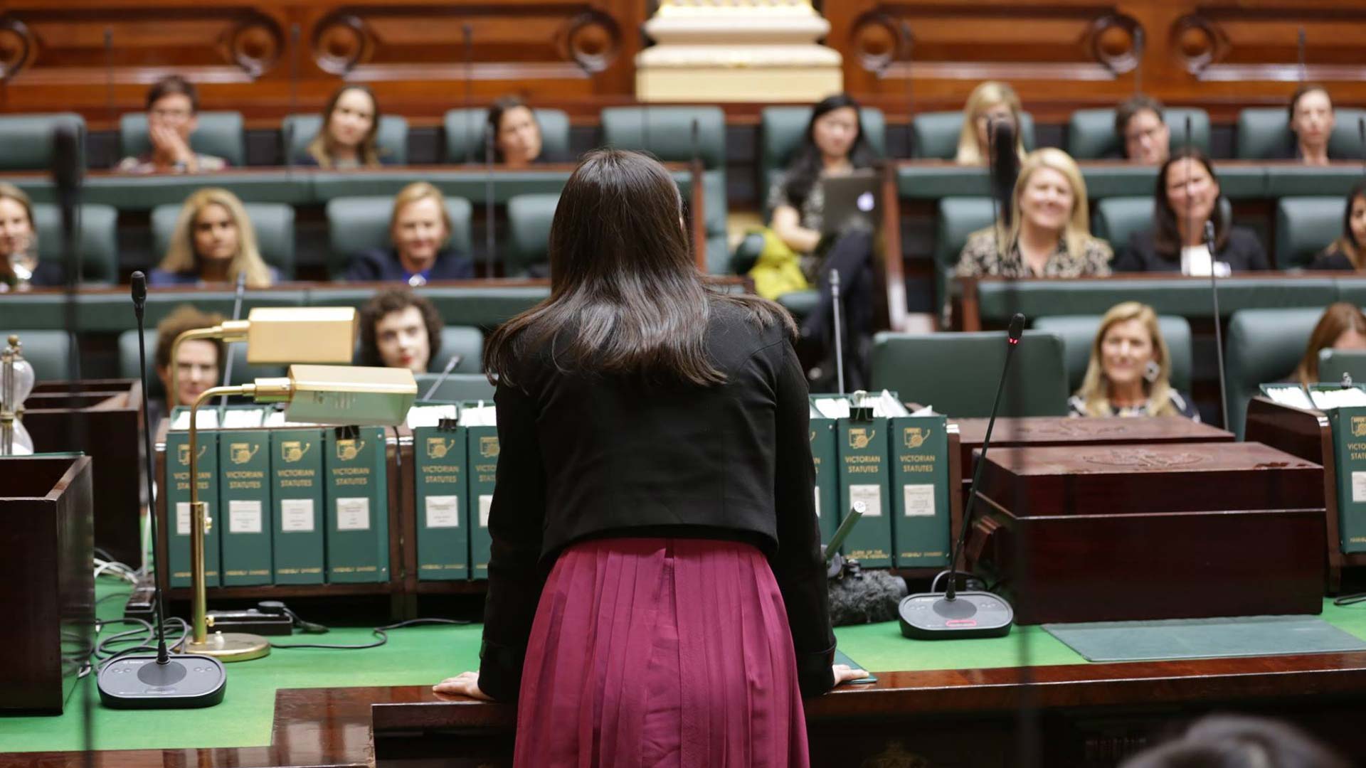 Photo of a women speaking in parliament