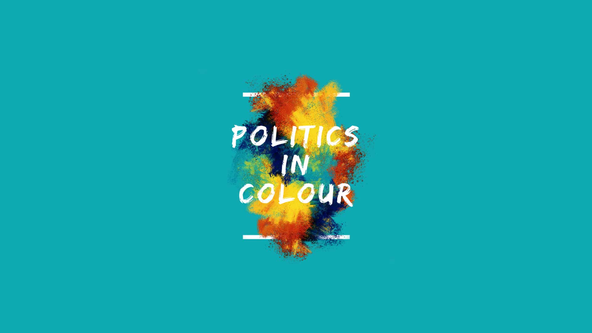 Brightly coloured Politics in Colour Logo