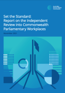 Cover of the "Set the standard" report
