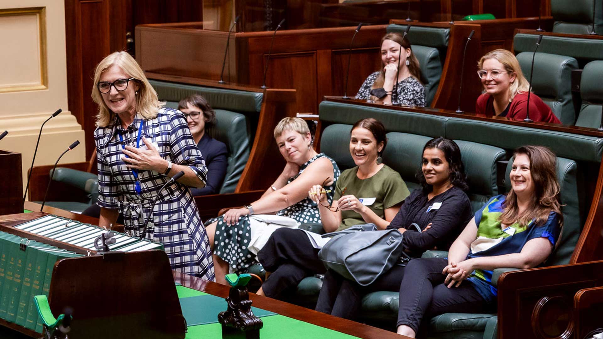 Fiona Patten MLC giving a speech in the Victorian Parliament