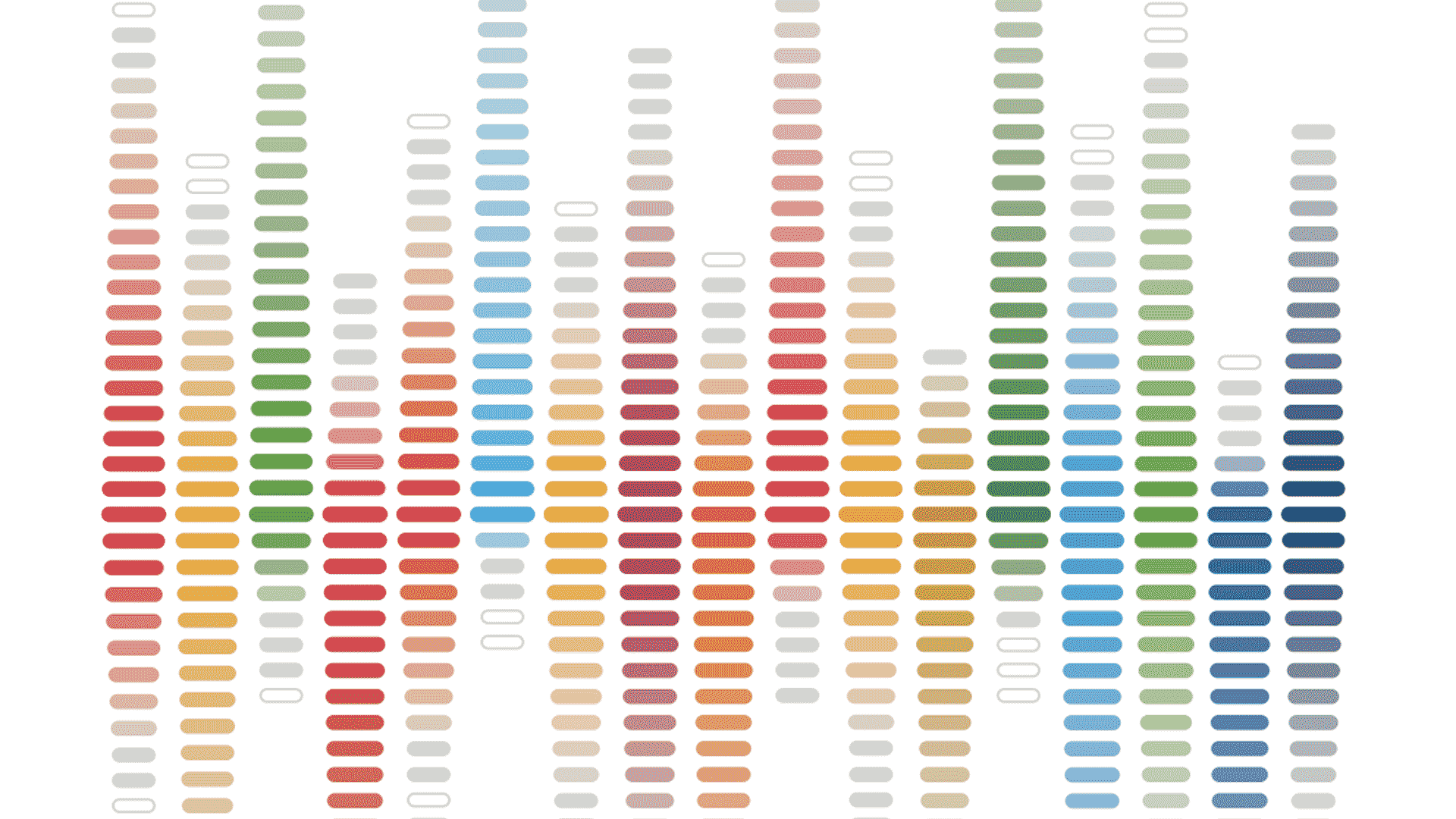 Multicoloured graphic symbolising data on a chart