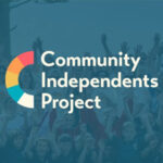 Colourful Community Independents Project logo on a blue background