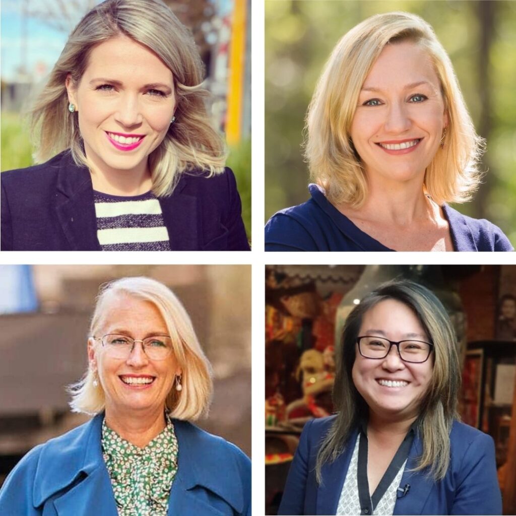 Jenna Davey-Burns, Larissa Waters, Sally Capp, Judy Tang