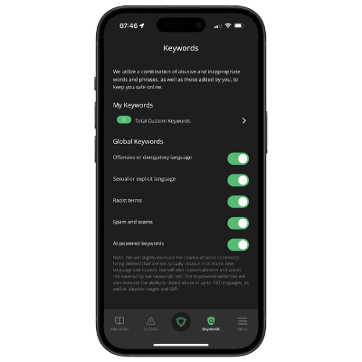Image of a black smartphone