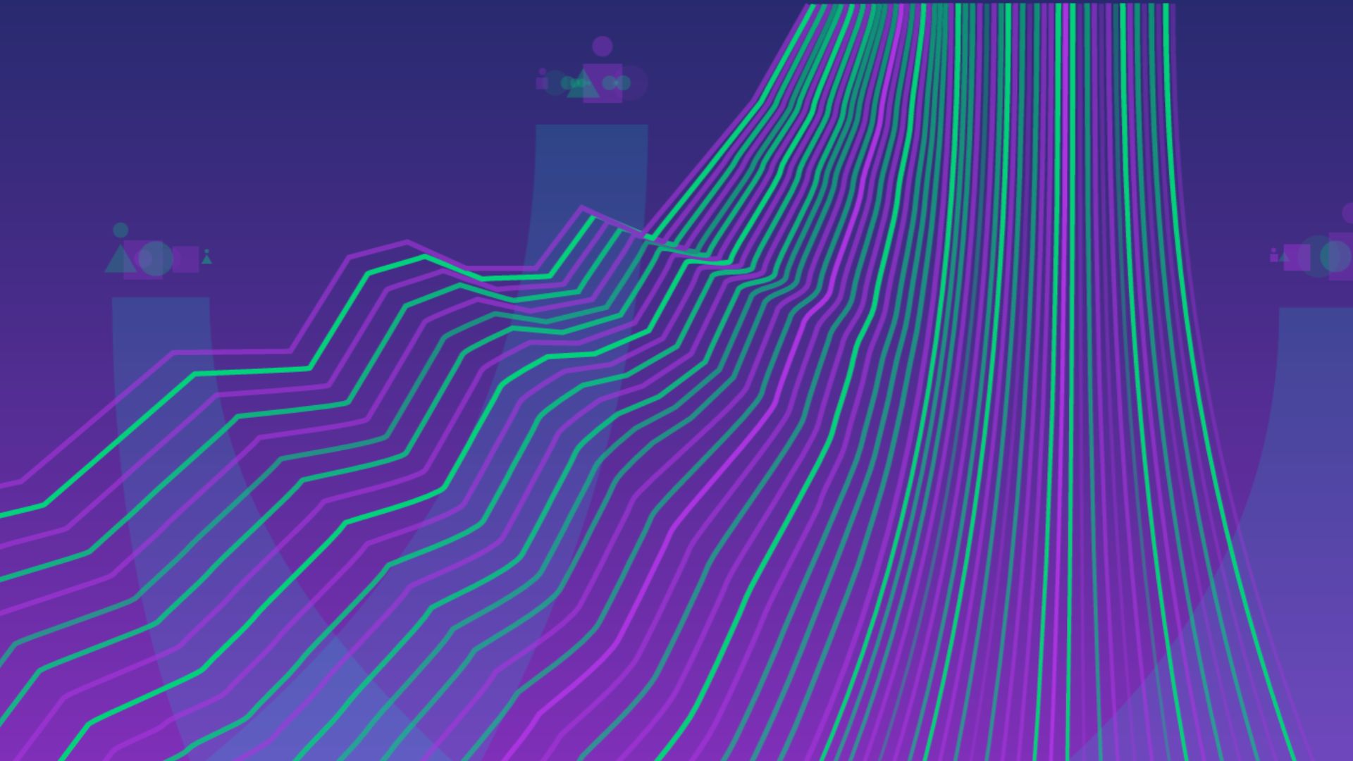 Blue, purple and green abstract illustration